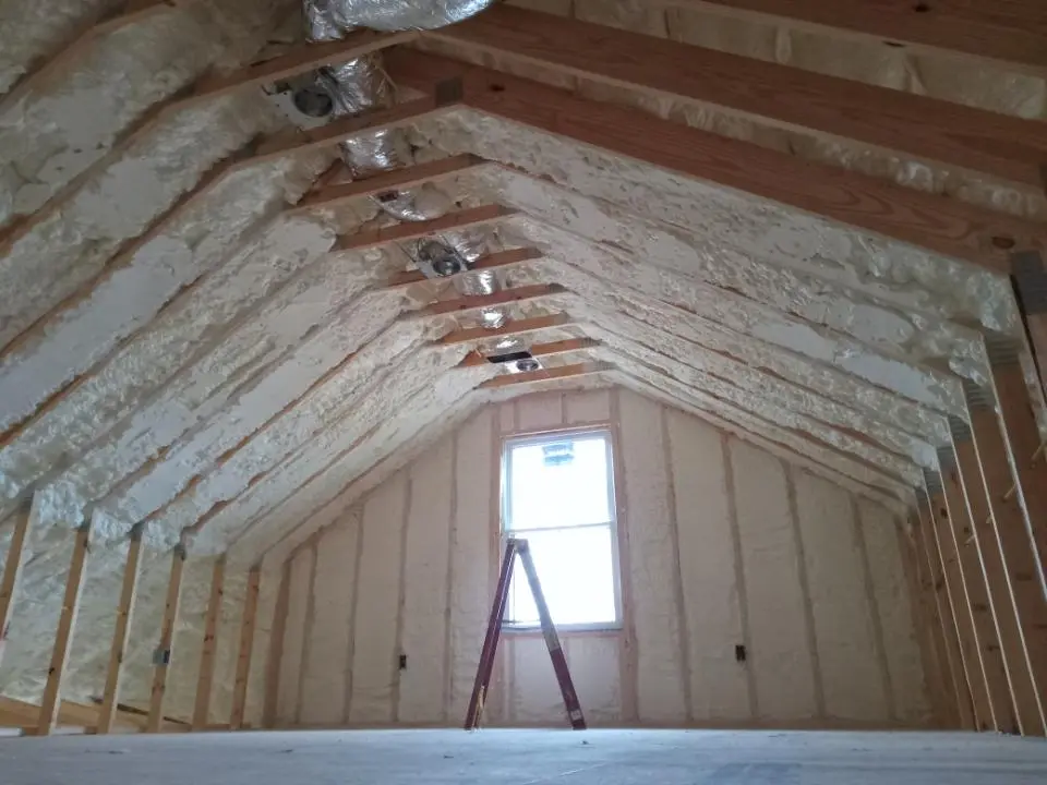 Spray foam roofing application for Crawl Space Insulation project in Abbeville